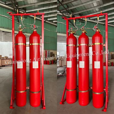 গুণমান  Network Type IG55 Inert Gas Fire Suppression System with 150-300 Bar Operating Pressure -10-50°C Storage Temperature and Audible And Visual Alarm কারখানা