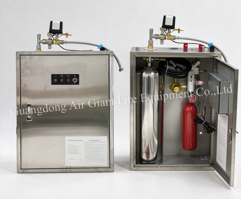 গুণমান  Single Bottle Fully Automatic Commercial Kitchen Fire Suppression System কারখানা
