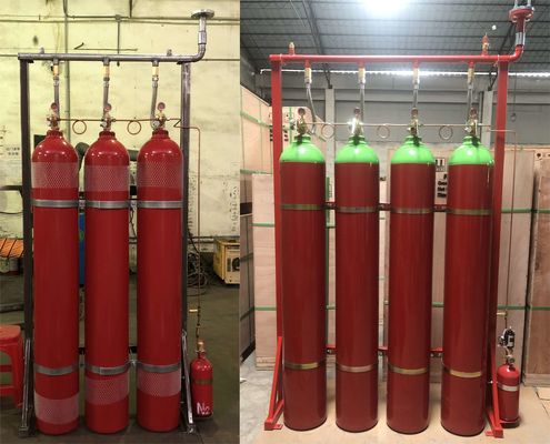 অগ্নিনির্বাপণের জন্য 80Ltr 140Ltr Argonite IG55 নিষ্ক্রিয় গ্যাস সিস্টেম
